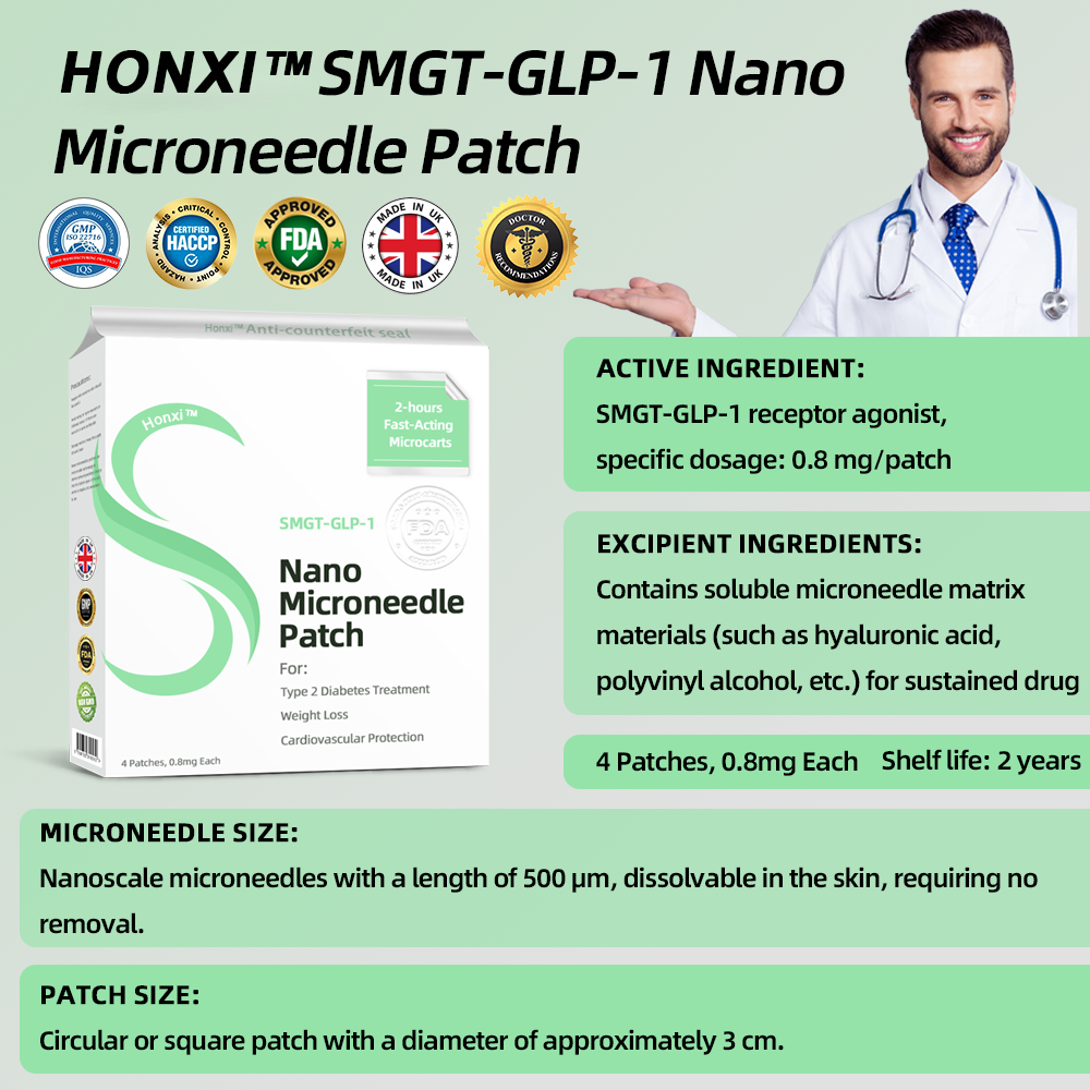 👩⚕️Honxi™ SMGT-GLP-1 Nano Microneedle Patch(Painless, long-lasting, addressing diabetes, obesity, and cardiovascular diseases)