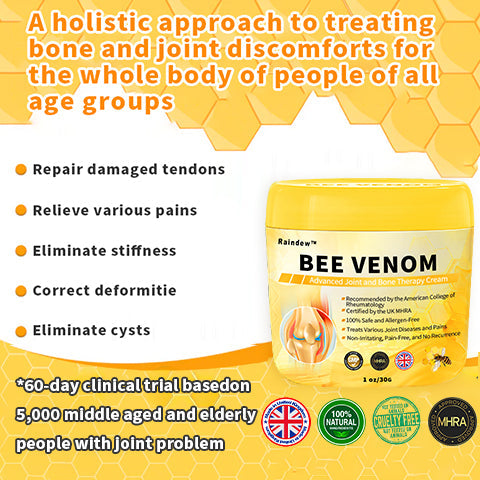 Raindew™ Bee Venom Advanced Joint and Bone Healing Cream (New Zealand Bee Extract - specializing in orthopedic conditions)
