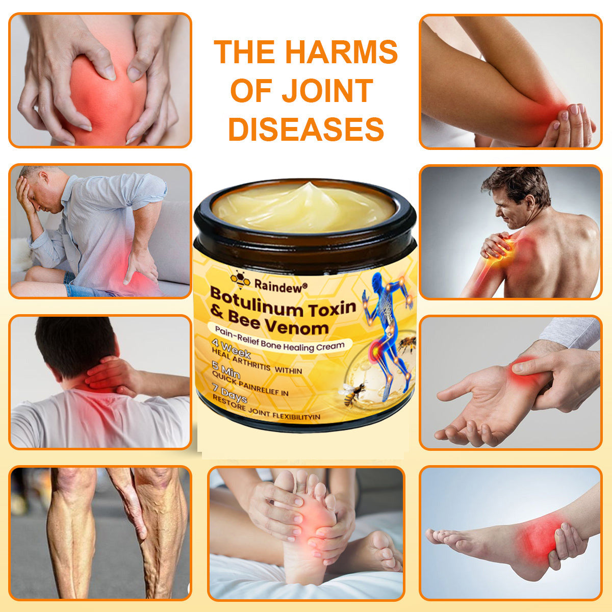 Raindew® Botulinum Toxin & Bee Venom Pain-Relief Bone Healing Cream