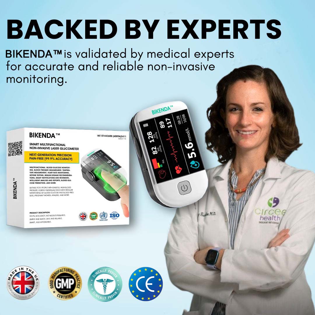 Bikenda™ Next-Generation Intelligent Multifunctional Non-Invasive Laser Blood Glucose Met er [99.9% Accuracy]