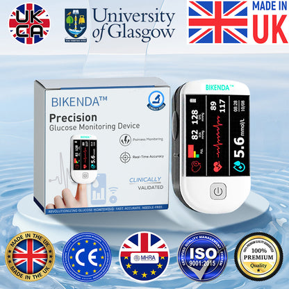 Bikenda™ Next-Generation Intelligent Multifunctional Non-Invasive Laser Blood Glucose Met er [99.9% Accuracy]